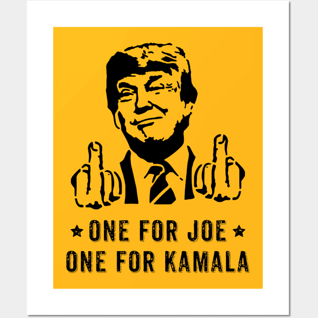 Trump One for Joe - One for Kamala Wall Art by luikwiatkowska
